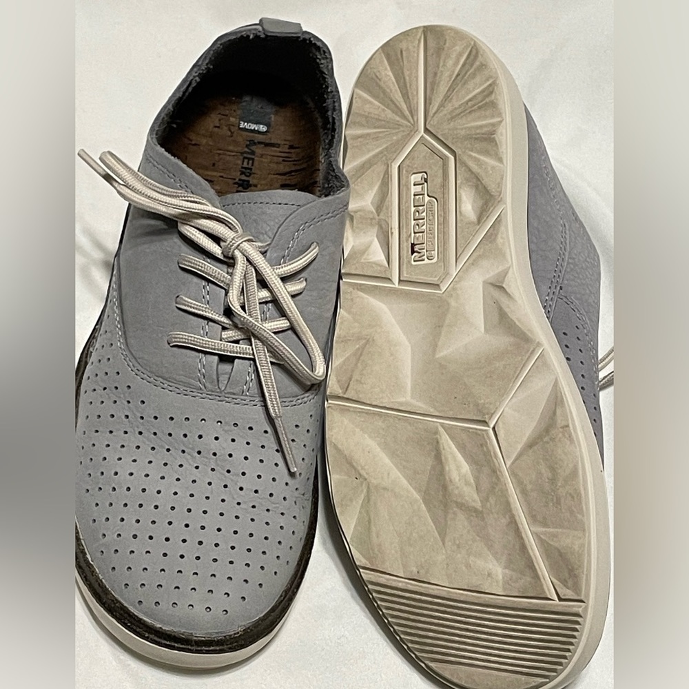 MERRELL Shoes Around Town Lace Air Vetiver Light gray size 7 - Picture 8 of 10